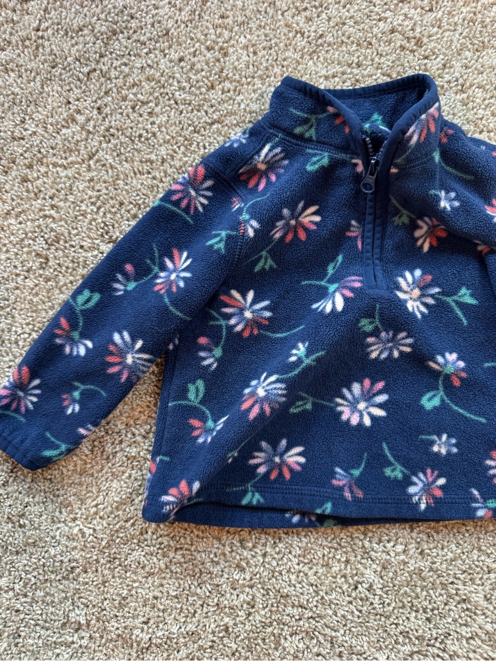 Baby Girl Clothes Lot 12M Fleece sweatshirt Fleece Vest Bodysuits Floral Outfit - Picture 13 of 15